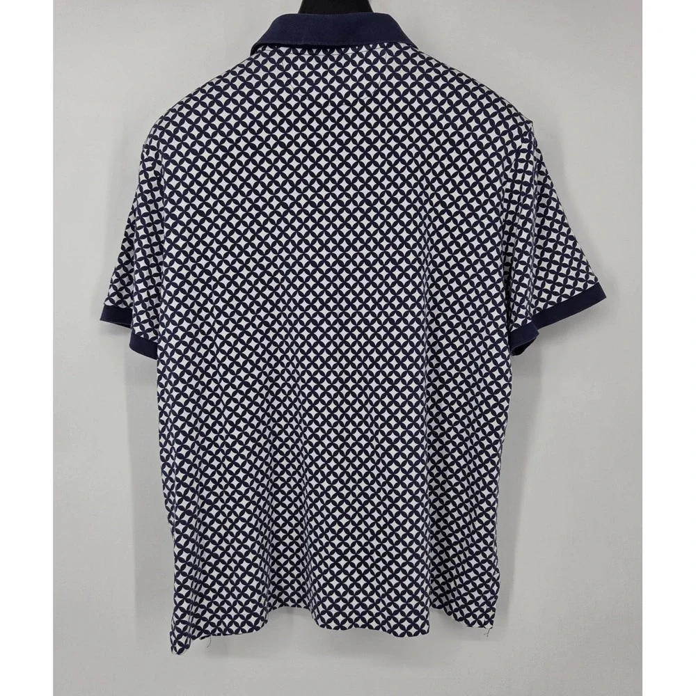 Polo Ralph Lauren Classic Fit Star Soft Cotton Polo Mens Large Blue Geometric